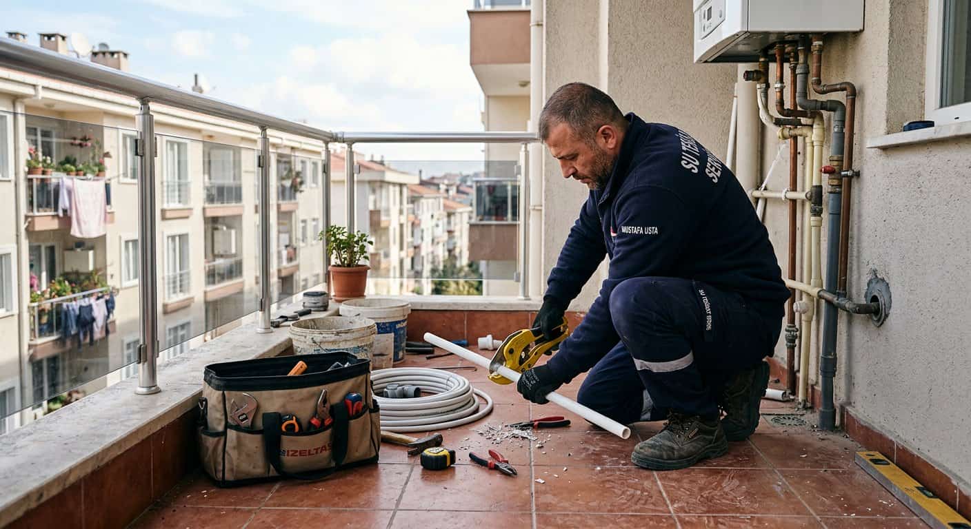 Balkon ve Yağmur Gideri Açma - Esas Su Tesisat